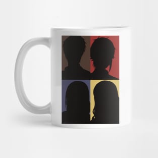 Tomo-chan Is a Girl or Tomo-chan wa Onnanoko Anime Charactcers in Silhouette Vintage Merch Design Mug